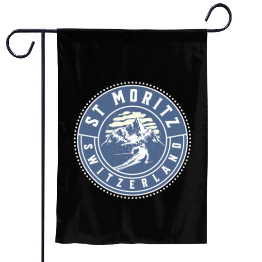 Saint Moritz Switzerland Skiing Garden Flags