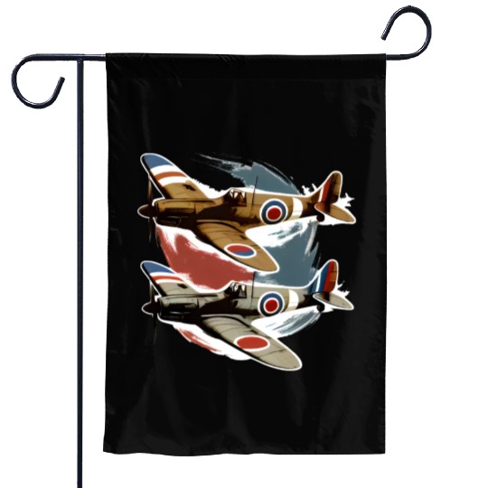 Pilot Spitfire Airplane Aviator Military Garden Flags