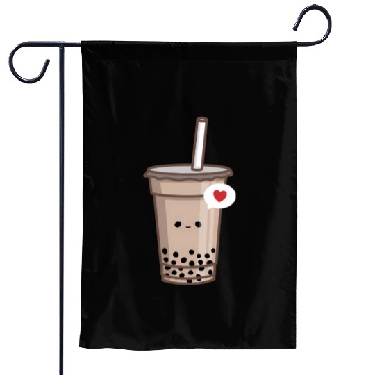 Kawaii Bubble Tea Love Boba Tea Garden Flags