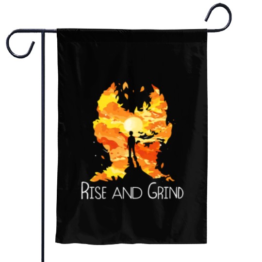 Rise and Grind Garden Flags