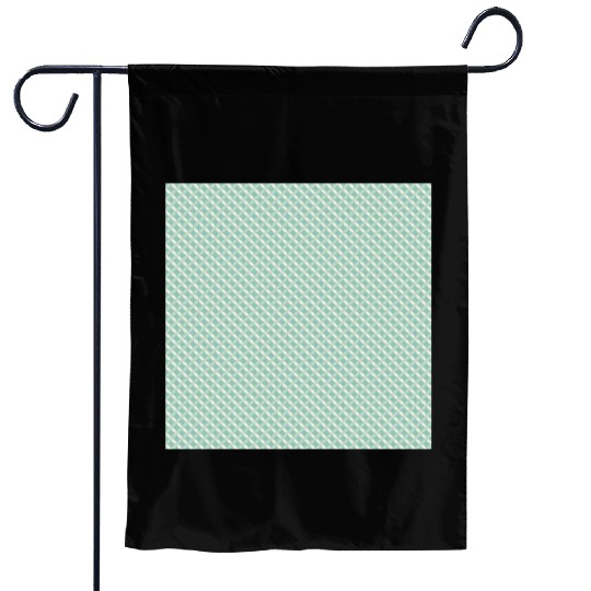 Retro Teal Circles Pattern Garden Flags