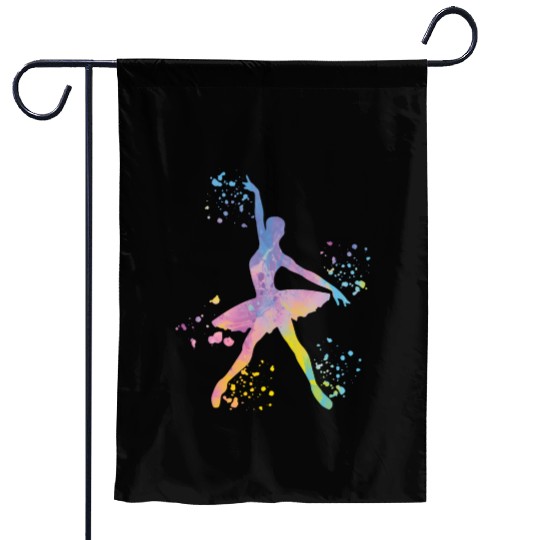 Ballet Dancer Colorsplash Ballerina Garden Flags