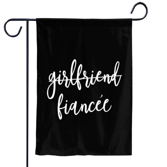 Girlfriend Fiancee Script Wedding Party Garden Flags