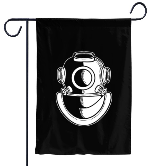Diving Helmet Lifeguard or Diver Gift Garden Flags