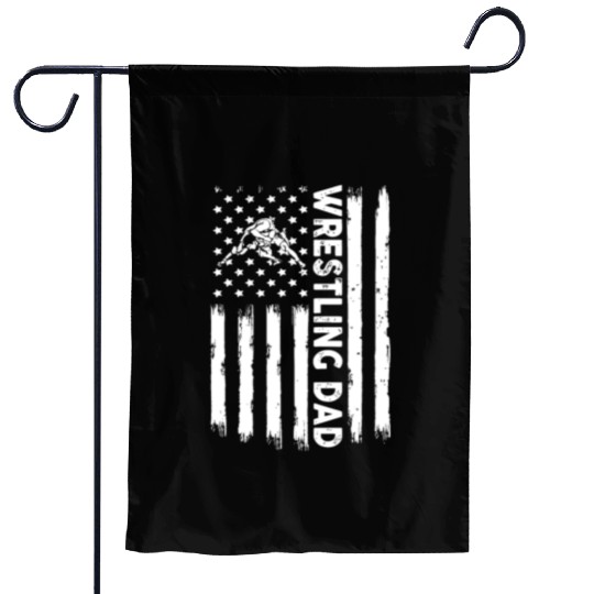 Mens Distressed USA American Flag Wrestling Dad Me Garden Flags