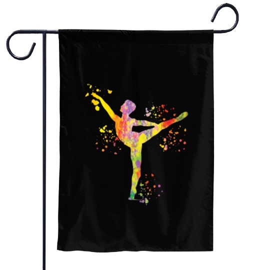 Ballet Dancer Colorsplash Man Ballerino Garden Flags