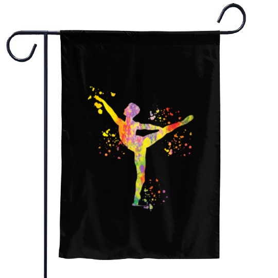 Ballet Dancer Colorsplash Man Ballerino Garden Flags