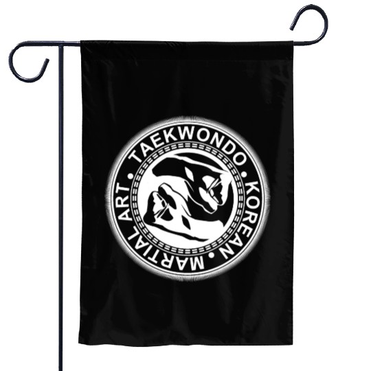 TAEKWONDO FIST YING YANG Garden Flags