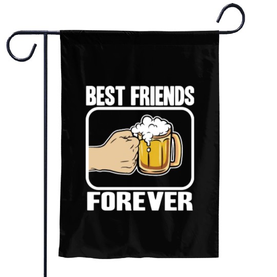 Best Beer Friends Forever Funny Alcohol Buddy Garden Flags