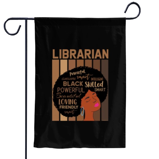 Librarian Melanin African Reading Lover Garden Flags
