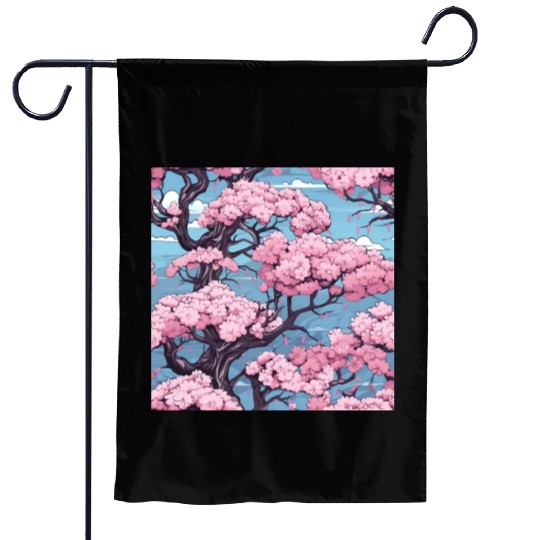 Anime Euphoria: Fantasy Cherry Blossom Dreamscape Garden Flags