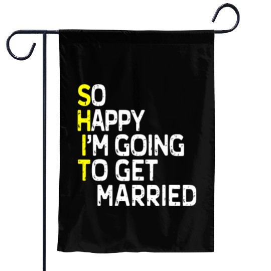 Getting Married Funny Engagement Party Gag Groom Garden Flags