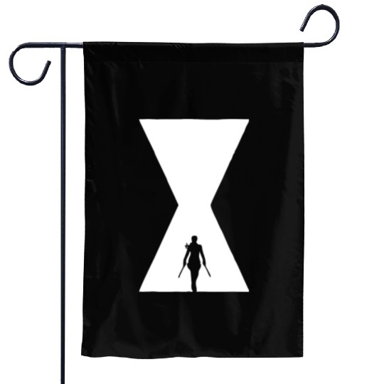 The Black Widow Garden Flags