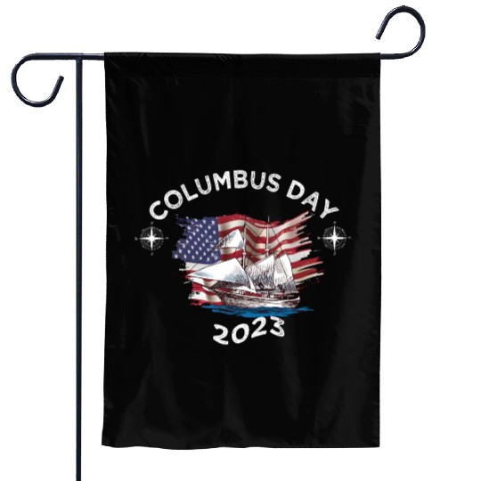 Exploring Columbus Day Compasses USA Flags Garden Flags