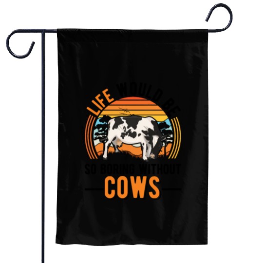 Cow Cattle Breeder Land, Farmer Cows Garden Flags