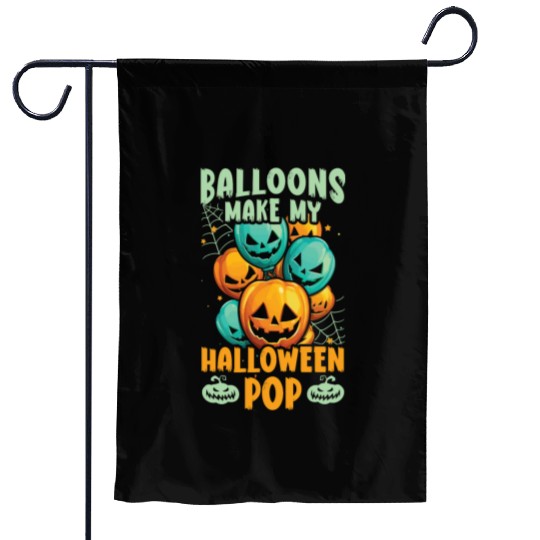 Balloon Halloween Trick Or Treat Spooky Boo Ghost Garden Flags