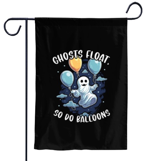 Balloon Halloween Trick Or Treat Spooky Boo Ghost Garden Flags