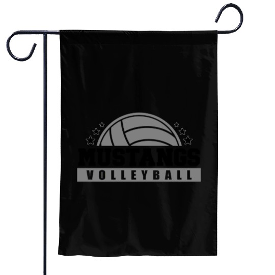 Mustangs Volleyball Coach Sports Team Spirit Wear Garden Flags