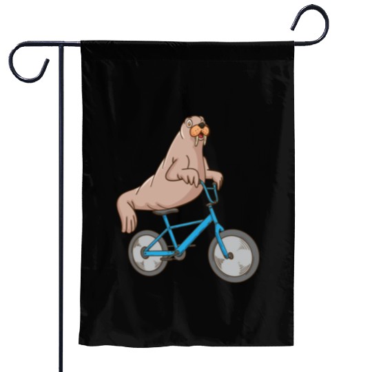 Harp Seal Lover Ocean Bicycle Riding Sea Lion Seal Garden Flags