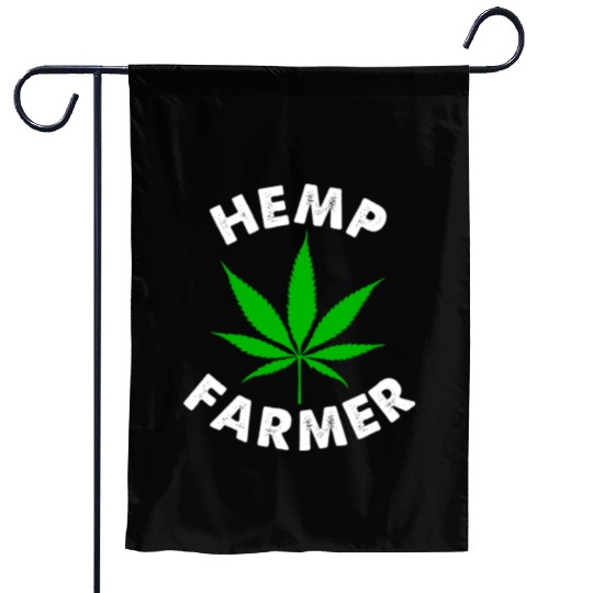 Hemp Farmer Green Leaf Garden Flags