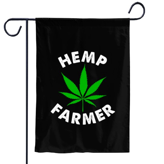 Hemp Farmer Green Leaf Garden Flags