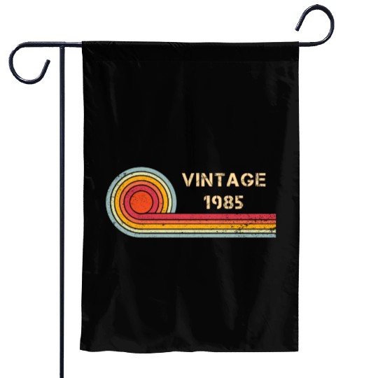 Vintage 1985 birthday retro design Garden Flags