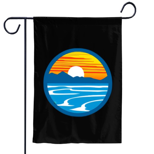 Sunset Graphic Garden Flags design