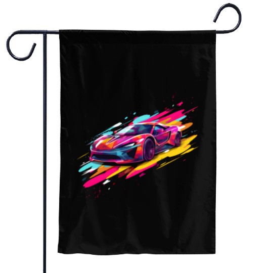 Luxury Car Racer Sport Lover Supercar Turbo Garden Flags