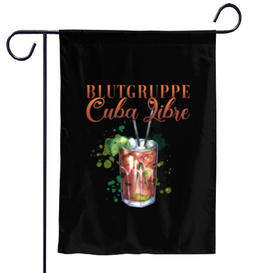 Blutgruppe Cuba Libre Cocktail Bartender Garden Flags
