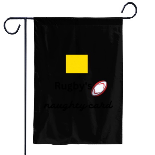 Rugby s naughty card, yellow card Garden Flags