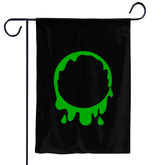 Green Slime Coffee Cup Garden Flags