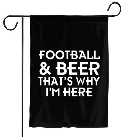 Football And Beer Day Football Fan Gift Sunday Fun Garden Flags