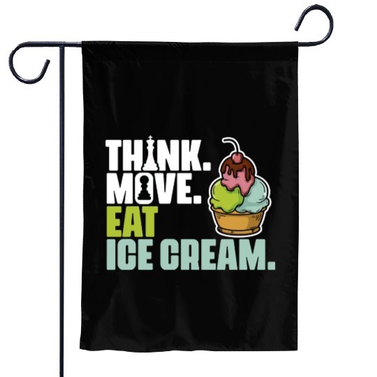 Funny Board Game Enthusiast For Ice Cream Lover Garden Flags