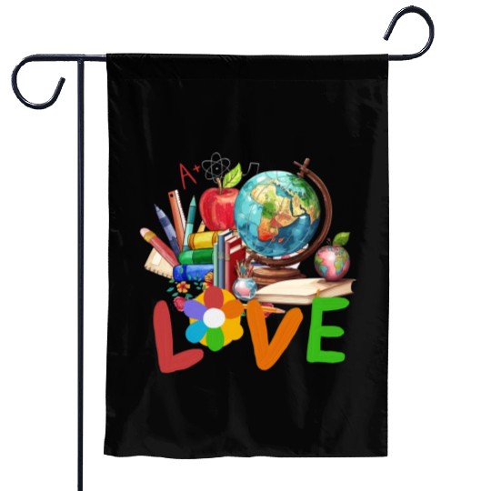 Teacher life , Retro teacher back to school Garden Flags