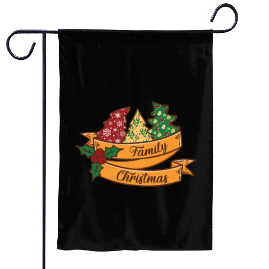 Xmas Family Christmas Mistletoe Fir Tree Garden Flags