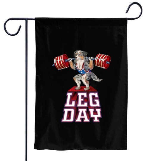 Leg Day Aussie Weight Lifting Squat Gym Garden Flags