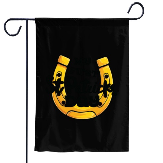 My First Saint Patricks Day Horseshoe Garden Flags