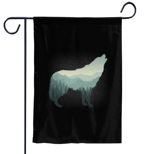 Lone Wolf Survives The Mountain Garden Flags