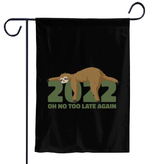 Sleeping Sloth Newyear Garden Flags