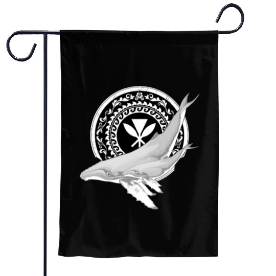 Kanaka Maoli humpback whale Garden Flags