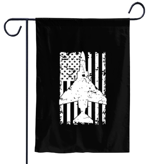 F 4 Phantom II Fighter Jet Patriotic Garden Flags