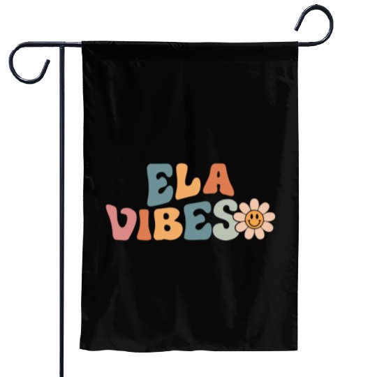 English Teacher - Ela Vibes Teacher Student Back Garden Flags