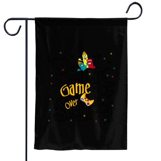 back to school game over Garden Flags