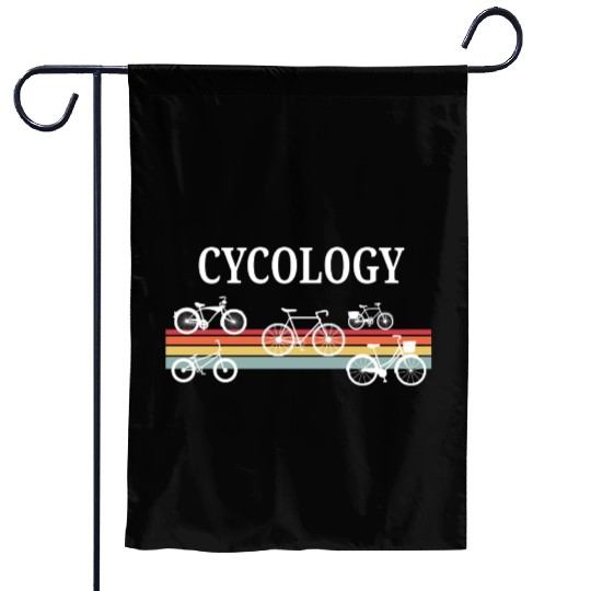Cycology Funny Psychology Cyclist Bike Pun Garden Flags