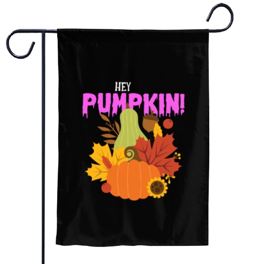 Hey pumpkin halloween Garden Flags