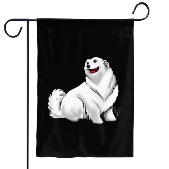 Dog Great Pyrenees White Garden Flags