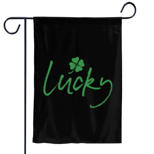 Lucky St Patrick'S Day Irish Shamrock 4 Leaf Garden Flags