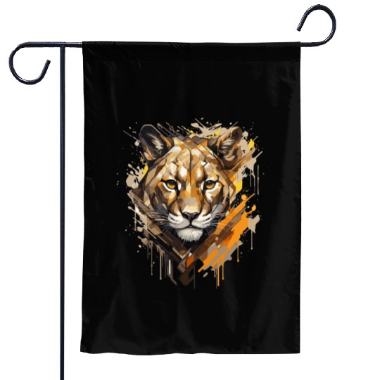 Graffiti Style Mountain Lion | Mountain Lion Lover Garden Flags