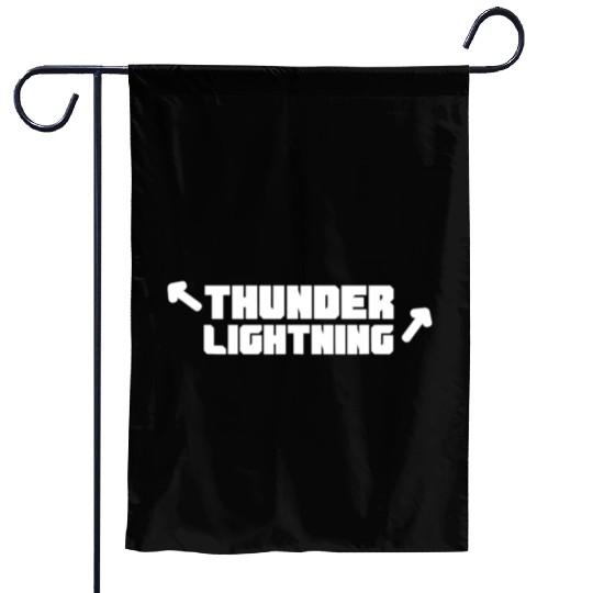 thunder and lightning muscle and workout Garden Flags