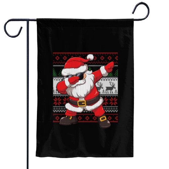 Dabbing Santa Funn Ugly Garden Flags